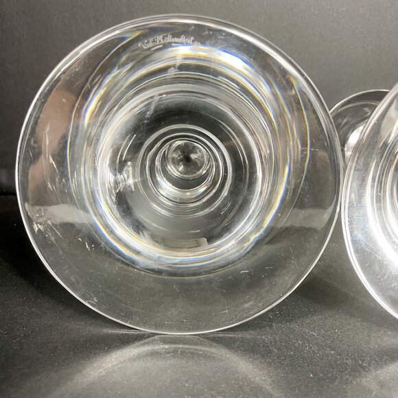 Val St Lambert Ingo Crystal Candlestick Holders set of 2 - Picture 5 of 6